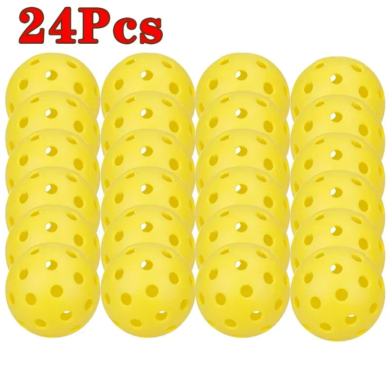 Pickleballs 74MM Durable 40 Holes Outdoor 6/12/24Pcs