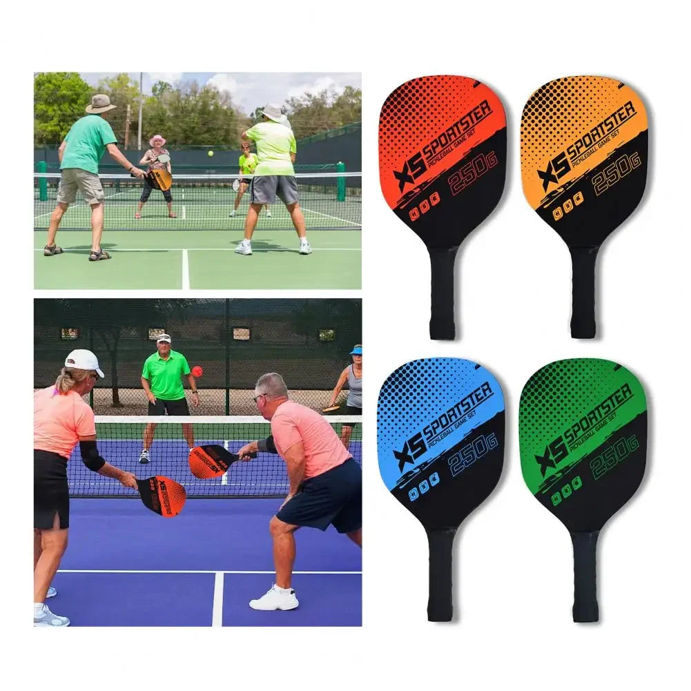 Pickleball Paddle Set With 2 Rackets 4 Balls