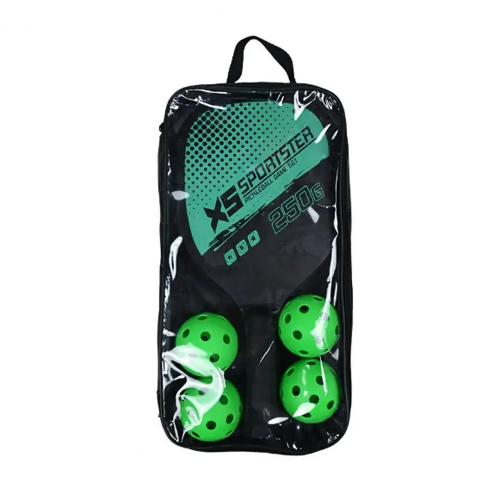 Pickleball Paddle Set With 2 Rackets 4 Balls