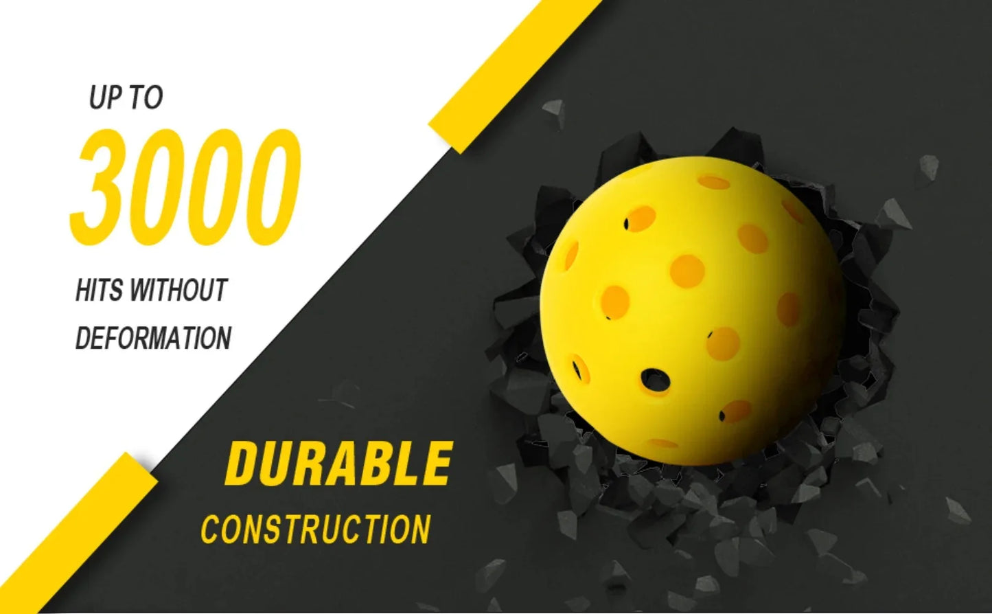 Pickleballs 74MM Durable 40 Holes Outdoor 6/12/24Pcs
