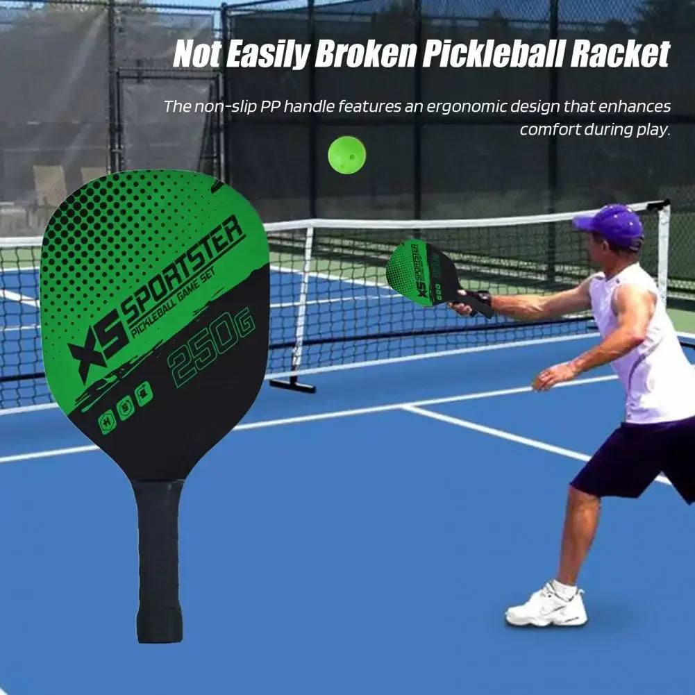 Pickleball Paddle Set With 2 Rackets 4 Balls