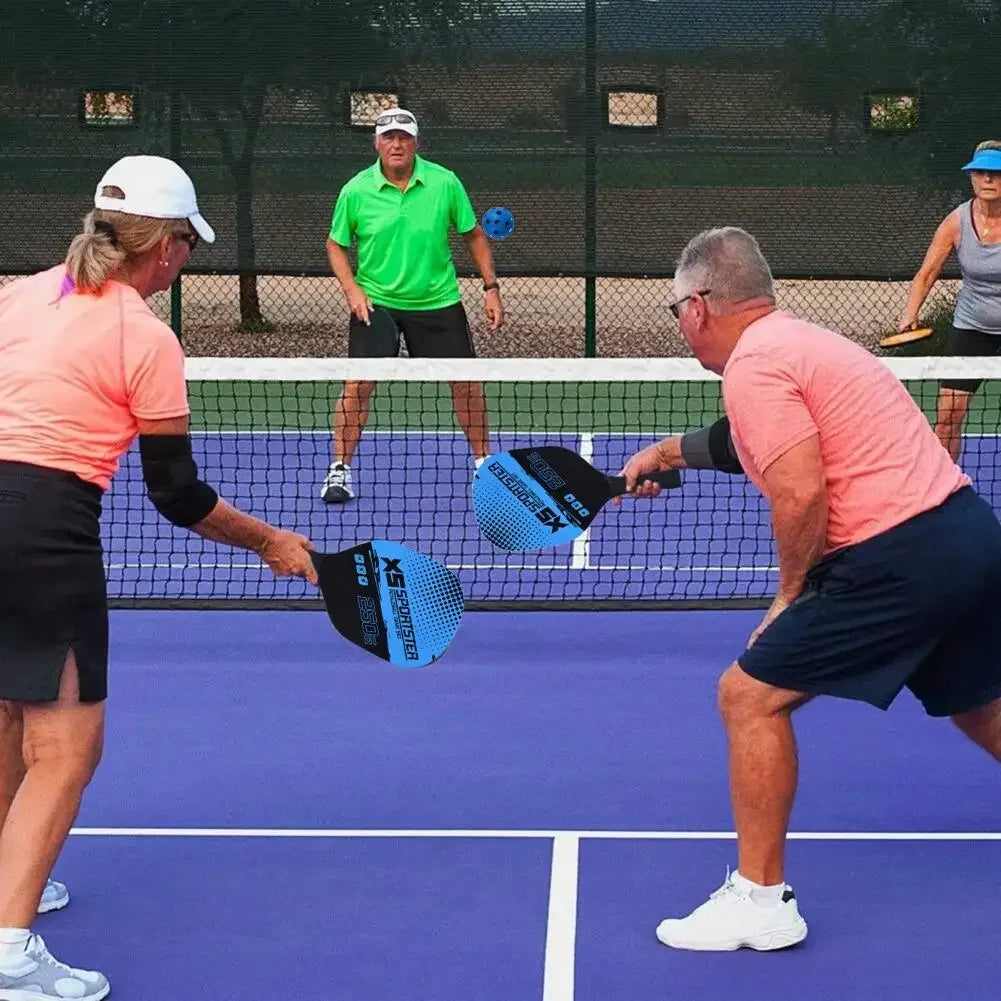 Pickleball Paddle Set With 2 Rackets 4 Balls