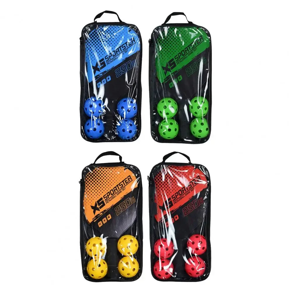 Pickleball Paddle Set With 2 Rackets 4 Balls