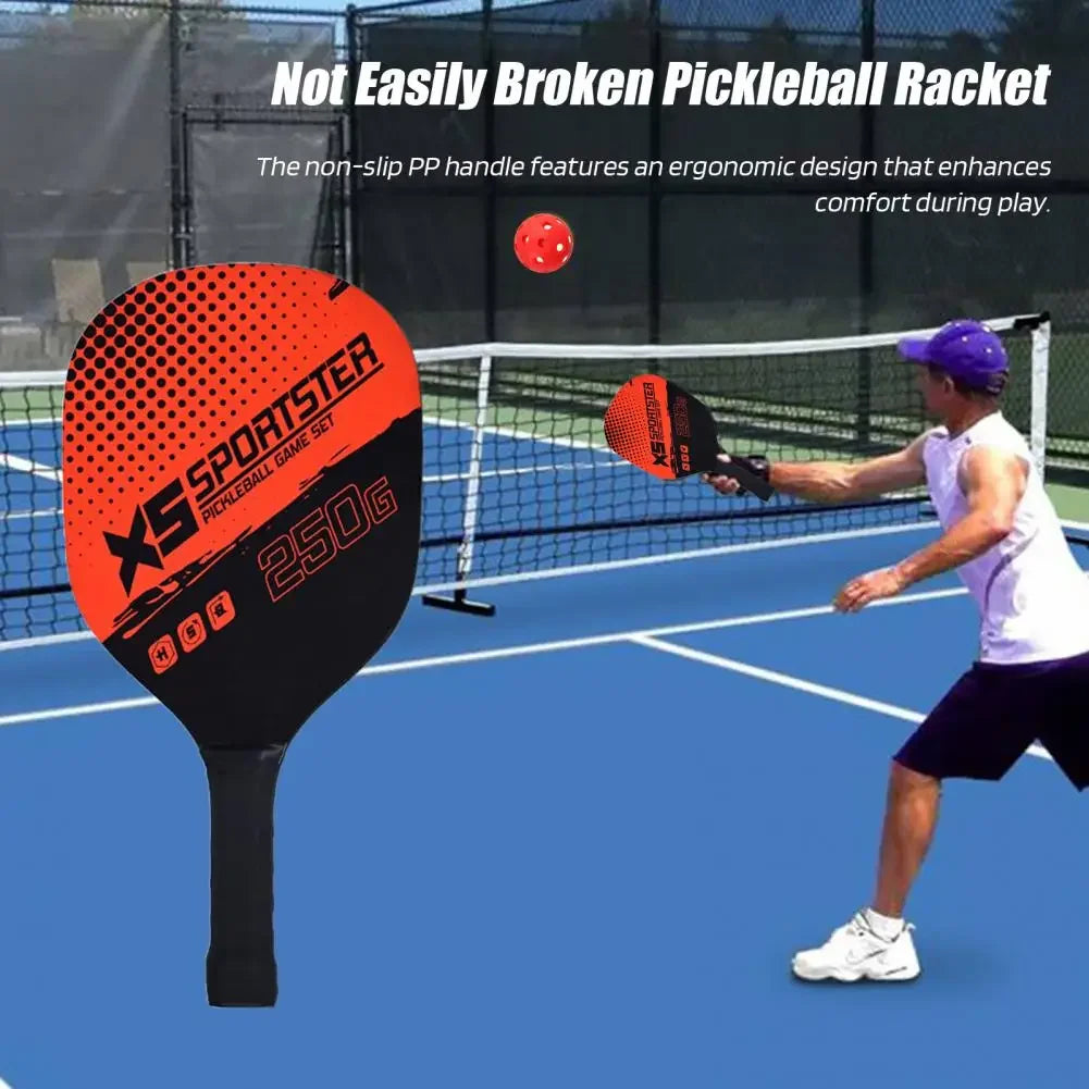 Pickleball Paddle Set With 2 Rackets 4 Balls