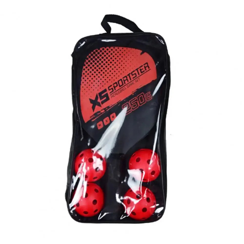 Pickleball Paddle Set With 2 Rackets 4 Balls