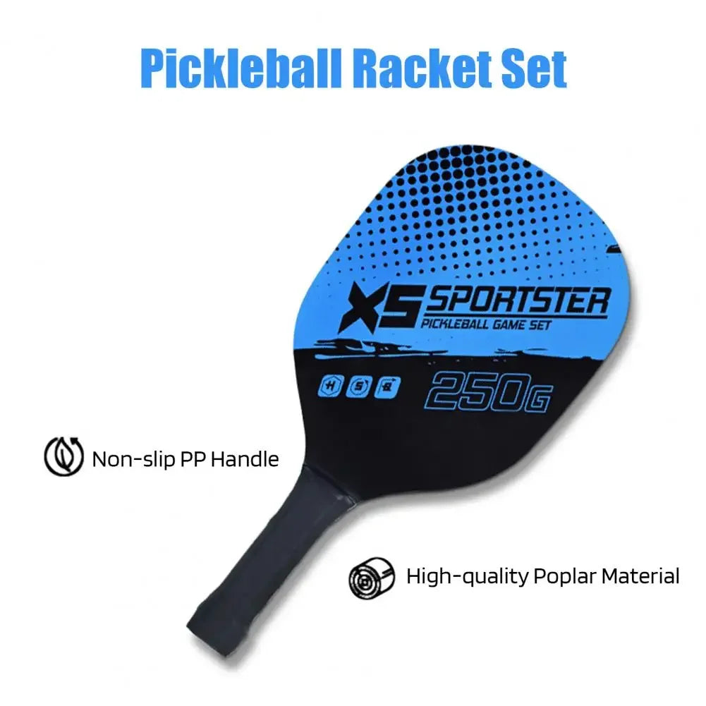 Pickleball Paddle Set With 2 Rackets 4 Balls