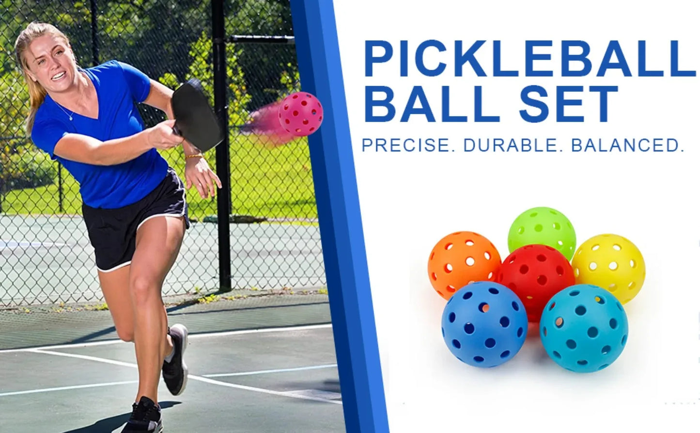 Pickleballs 74MM Durable 40 Holes Outdoor 6/12/24Pcs
