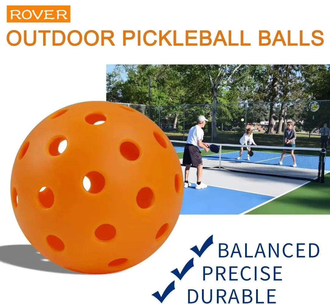 Pickleballs 74MM Durable 40 Holes Outdoor 6/12/24Pcs