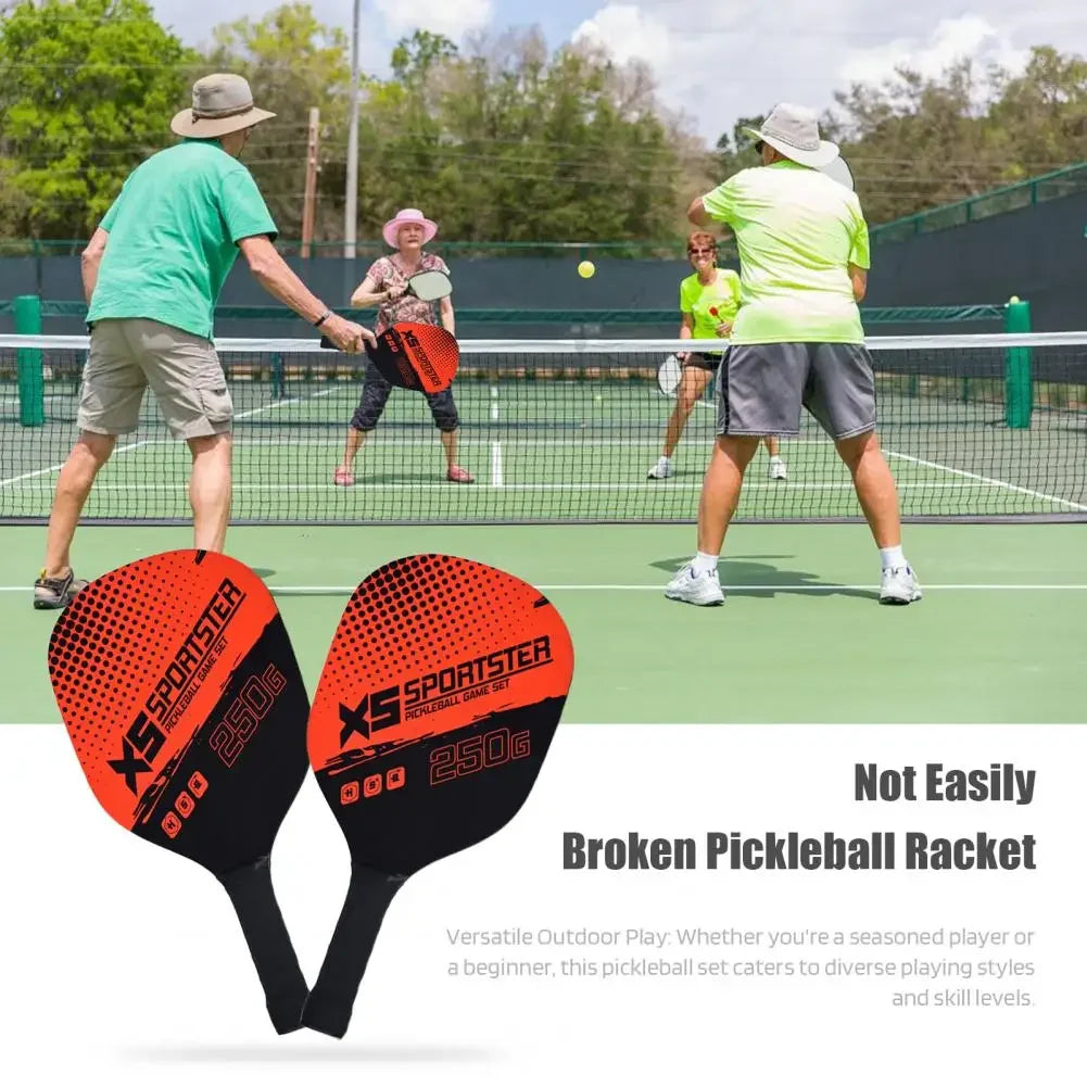 Pickleball Paddle Set With 2 Rackets 4 Balls