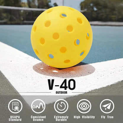 Pickleballs 74MM Durable 40 Holes Outdoor 6/12/24Pcs