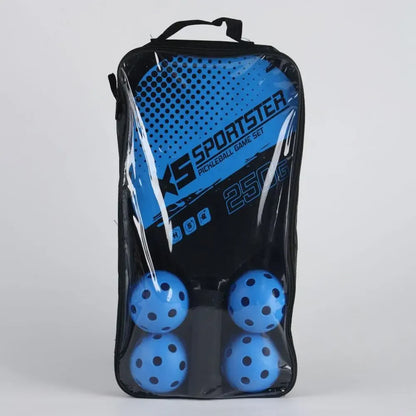 Pickleball Paddle Set With 2 Rackets 4 Balls