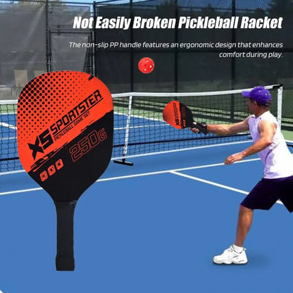 Pickleball Paddle Set With 2 Rackets 4 Balls